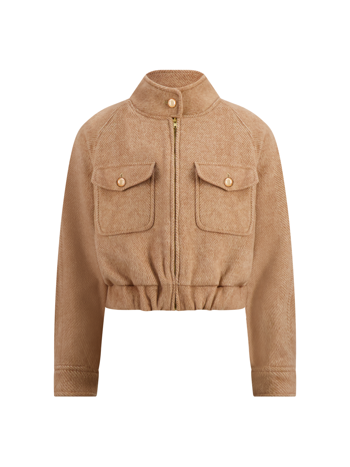The Coco Tweed Bomber | Camel