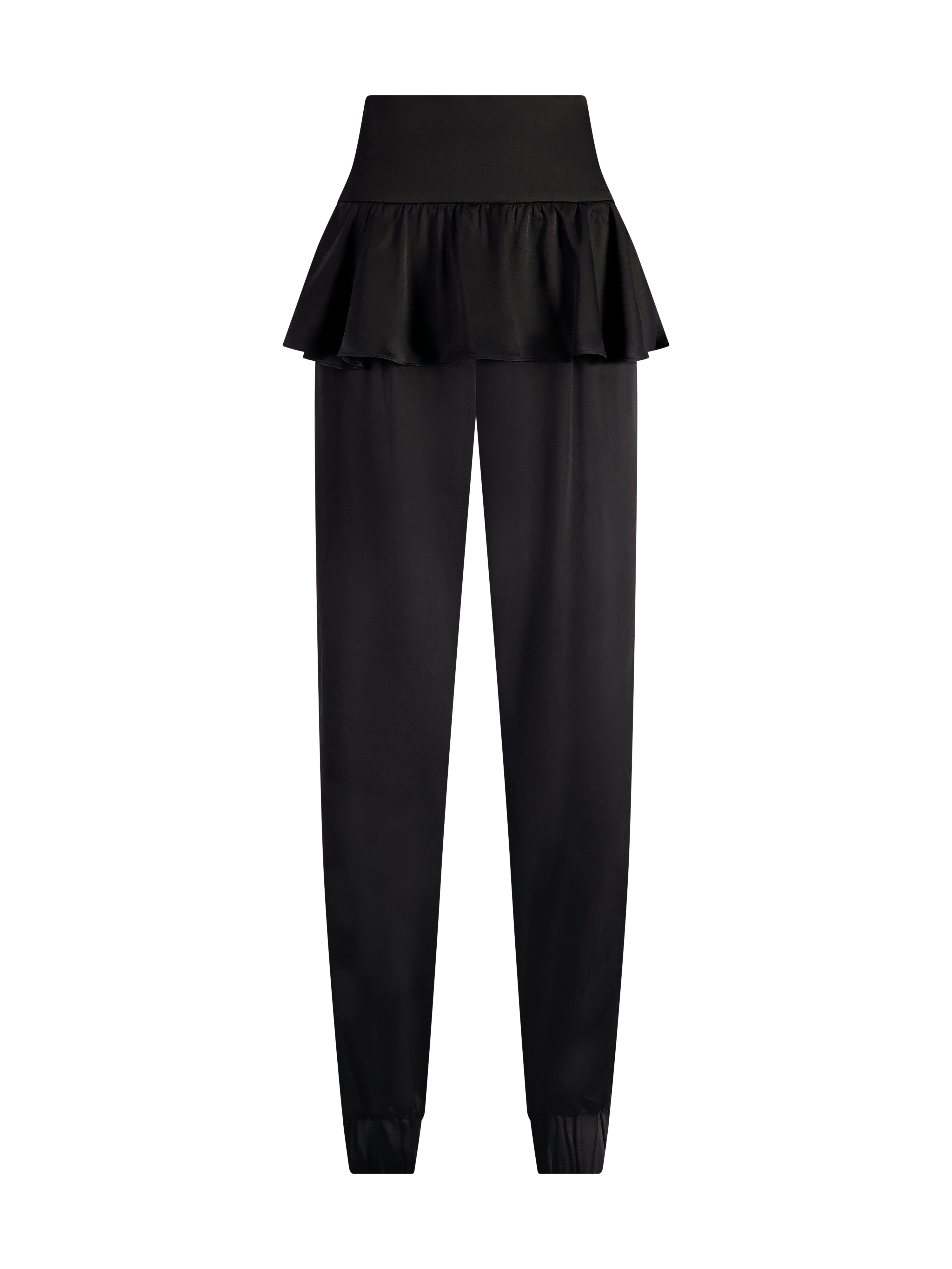 The Satin Peplum Pants