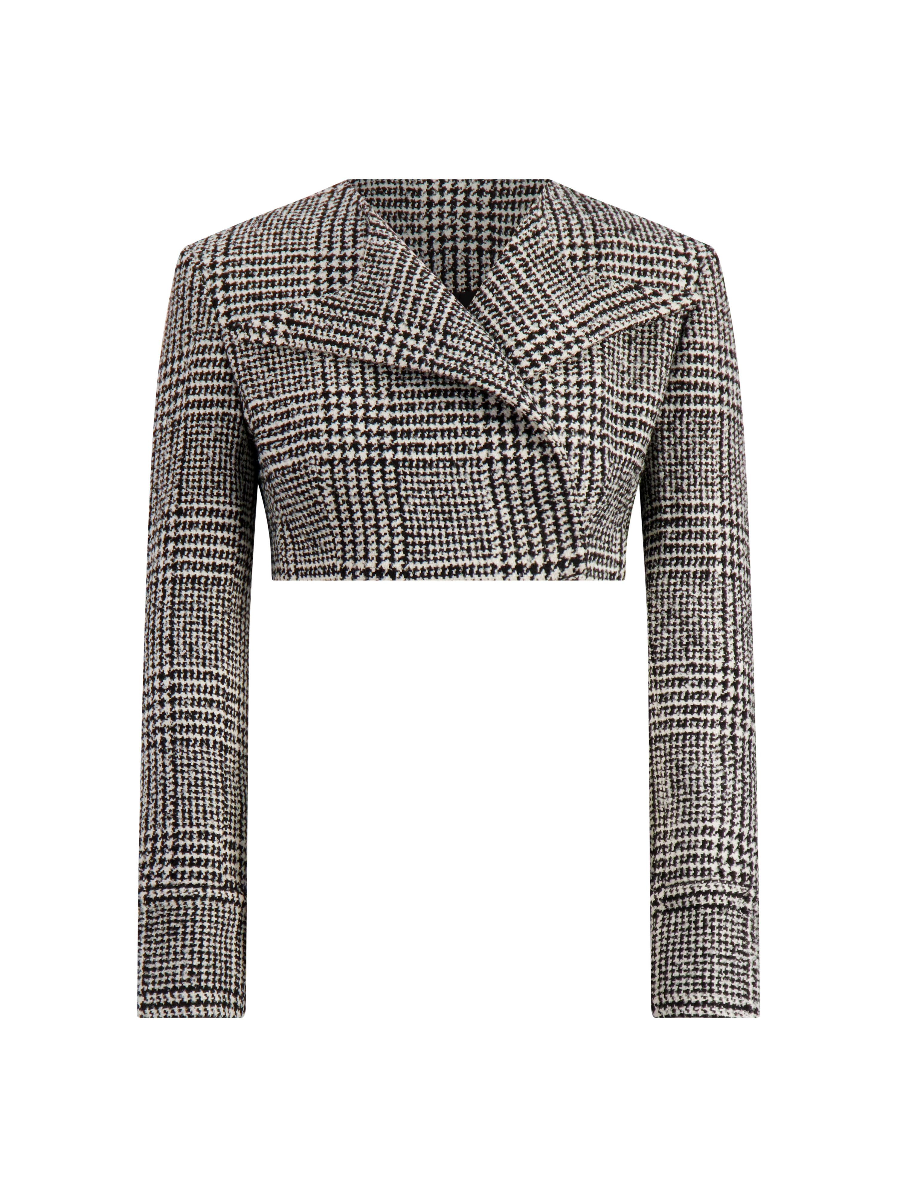 Cropped Plaid Blazer