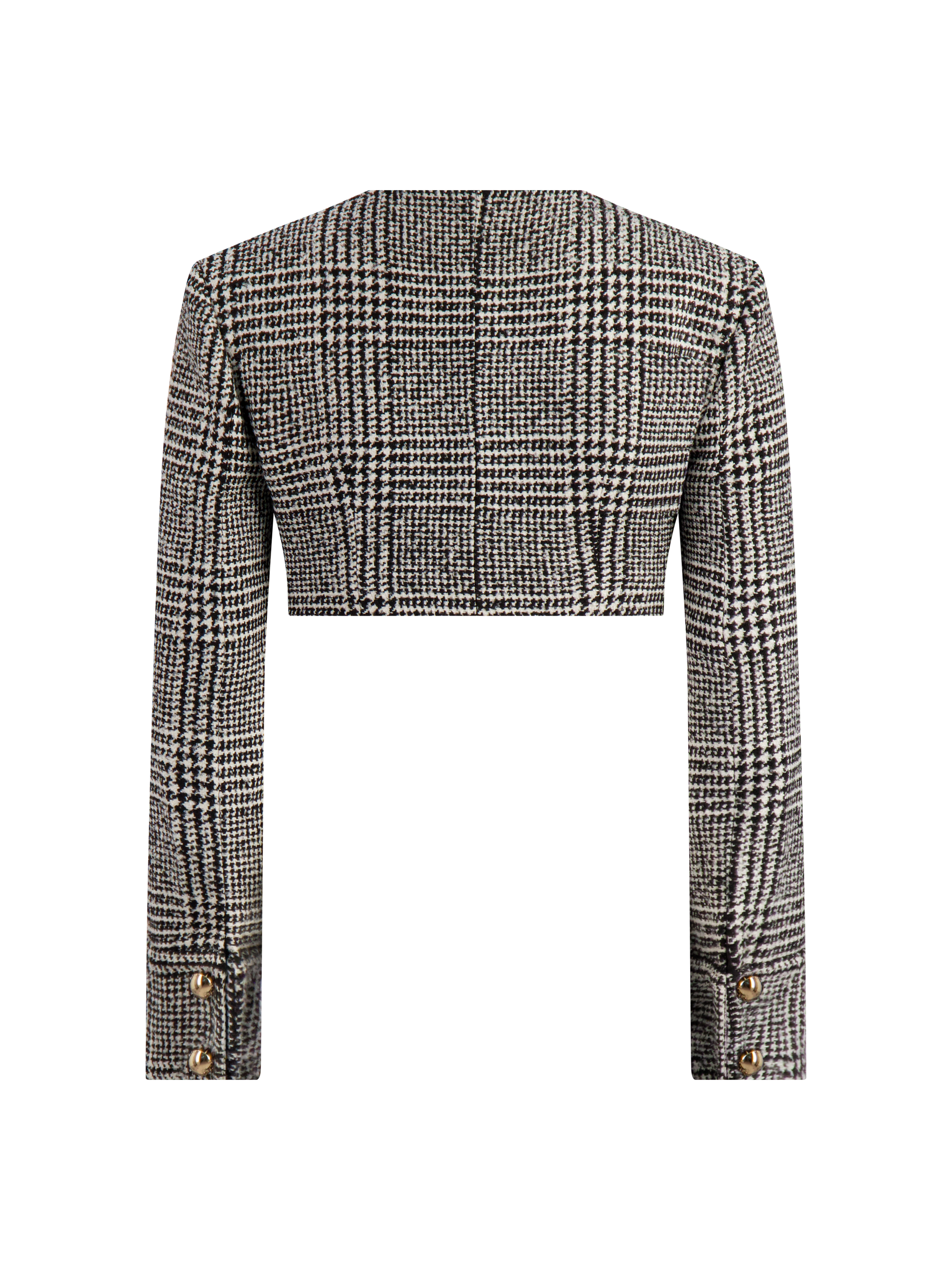 Cropped Plaid Blazer