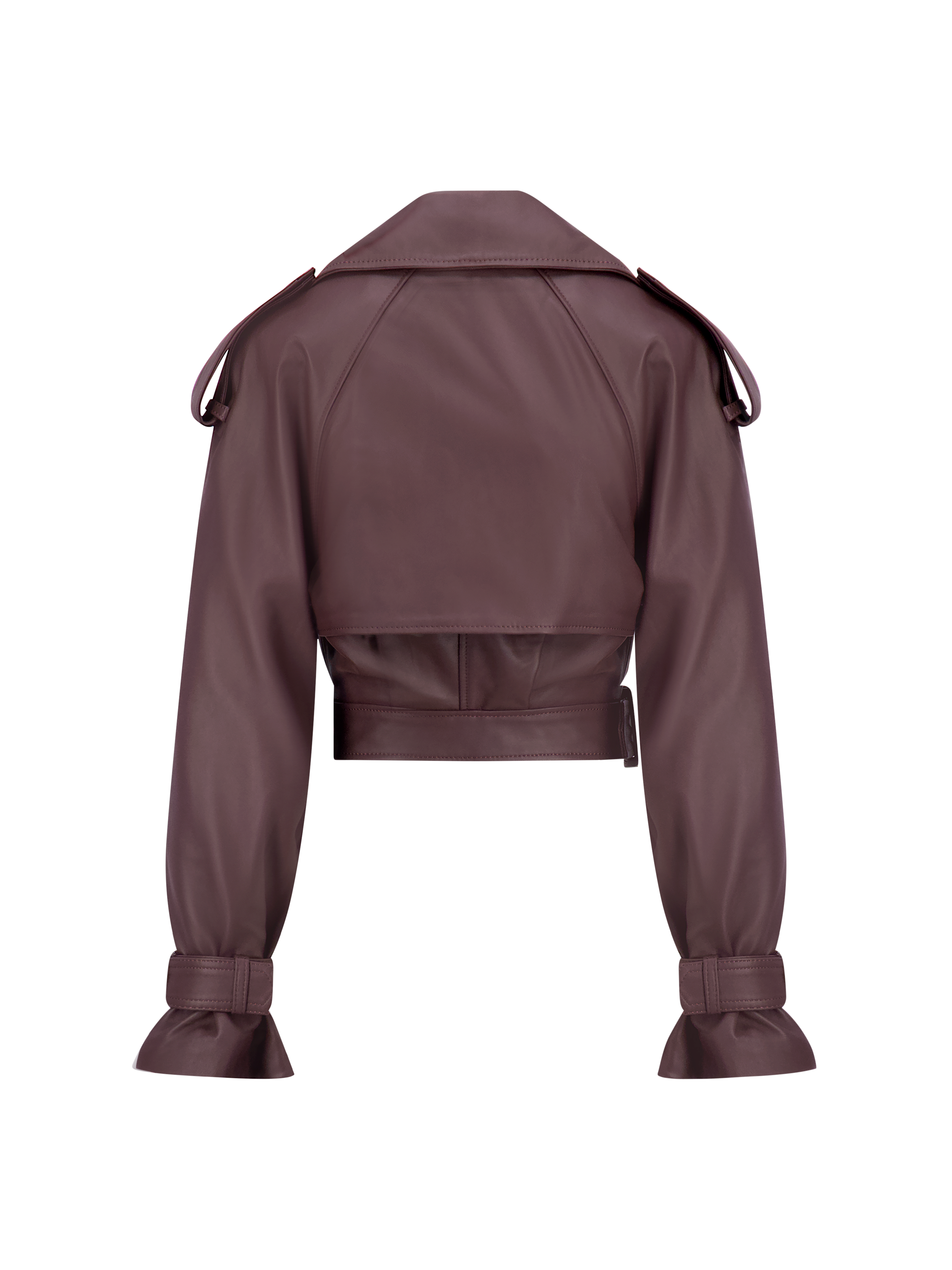 Cambon Leather Jacket | Burgundy