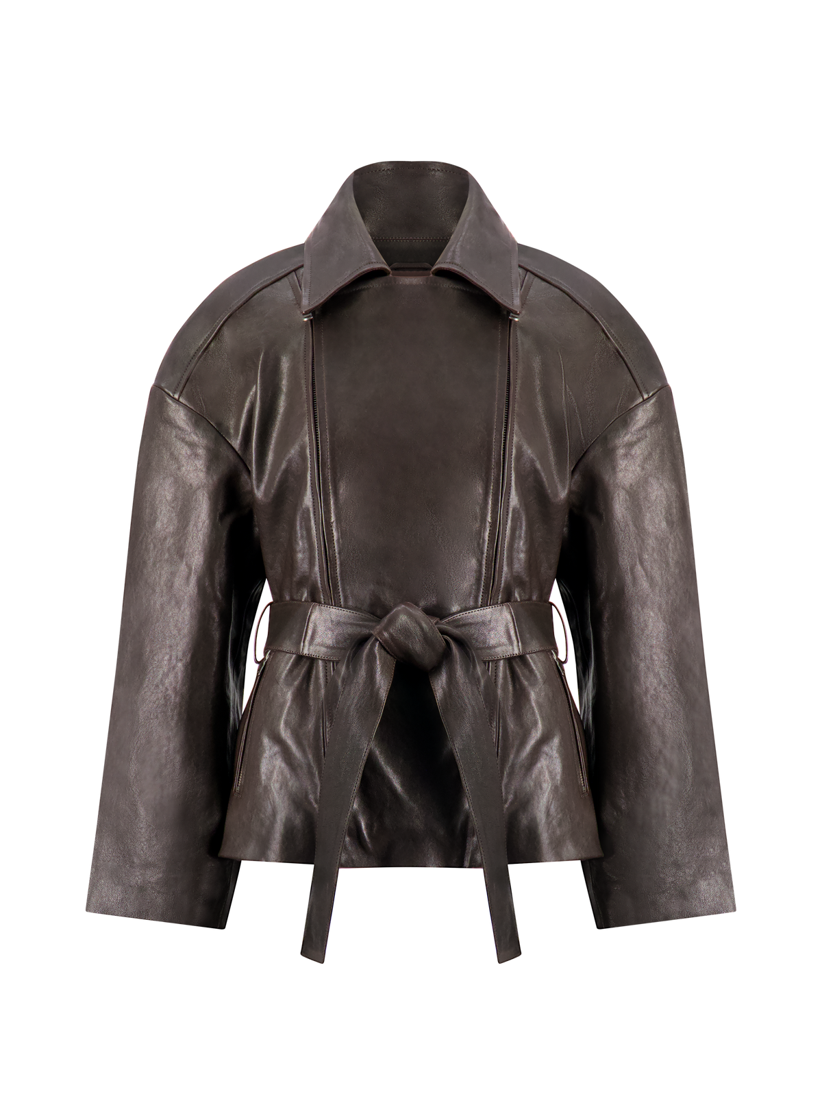 Belted Leather Jacket