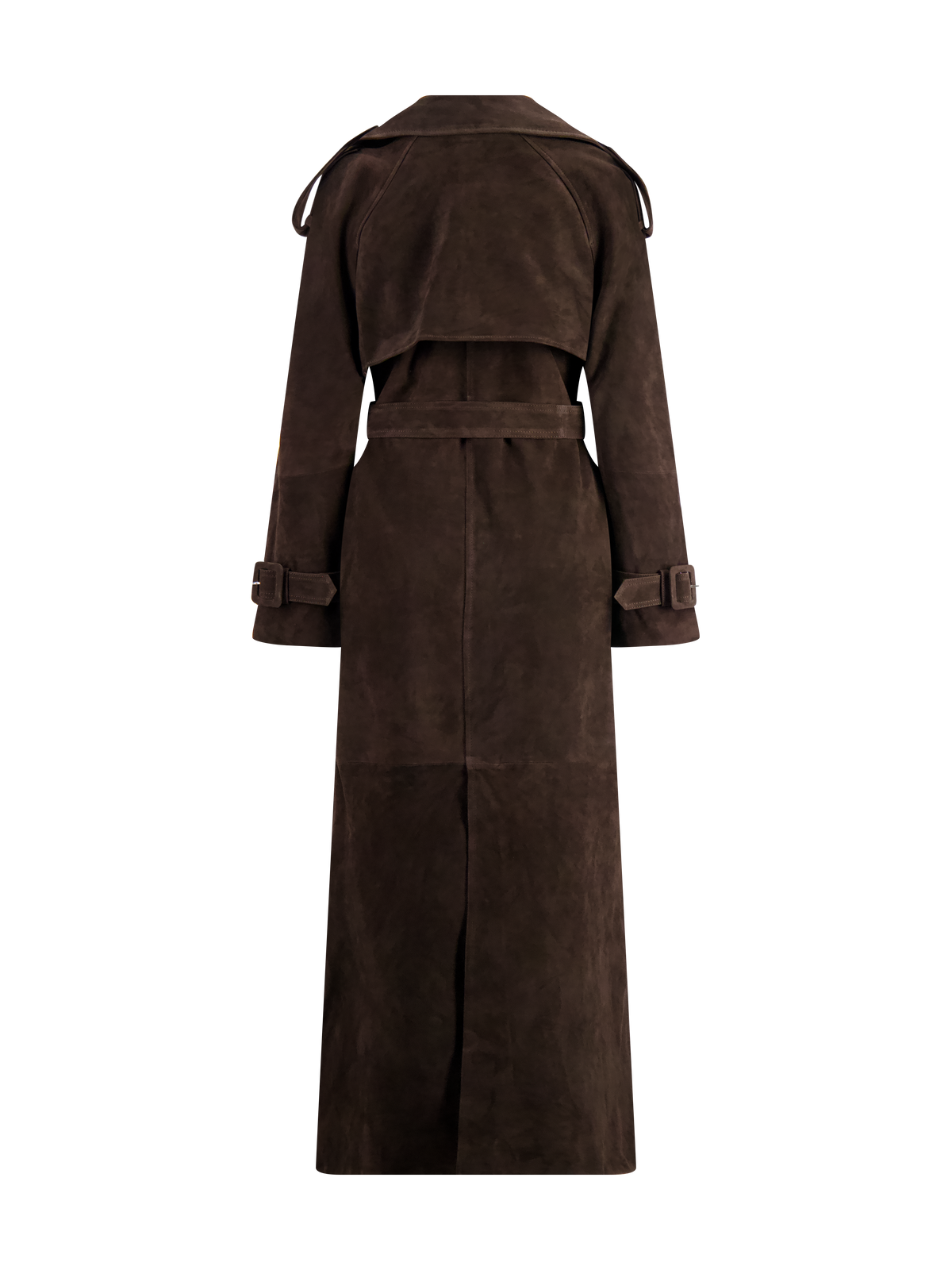 Chocolate Suede Trench Coat