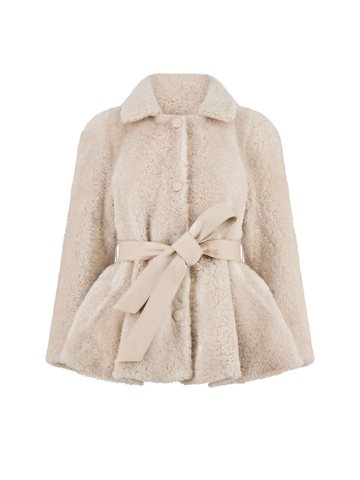 Peplum Coat | Cream