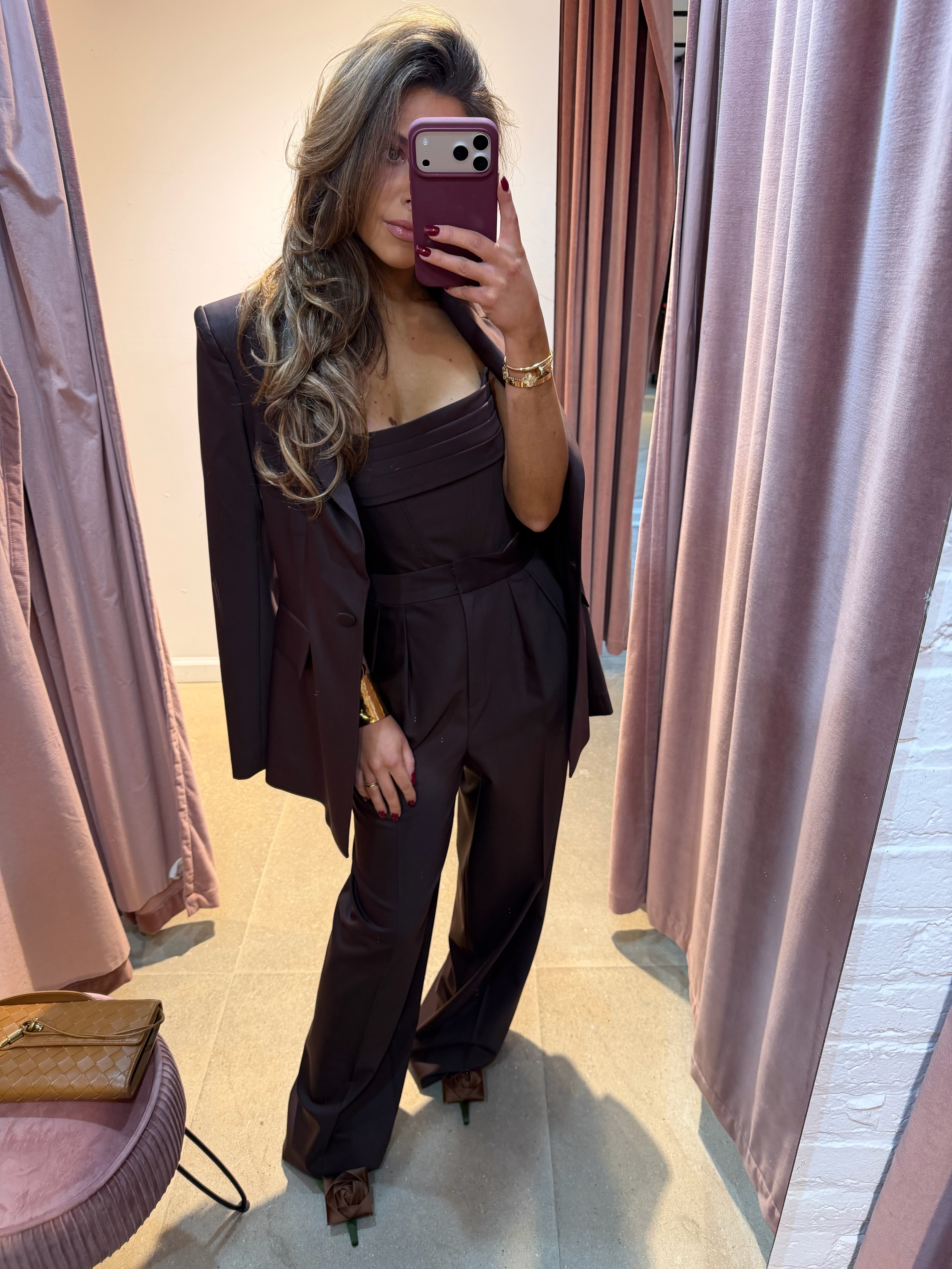 Cecilia Draped Corset | Chocolate Brown