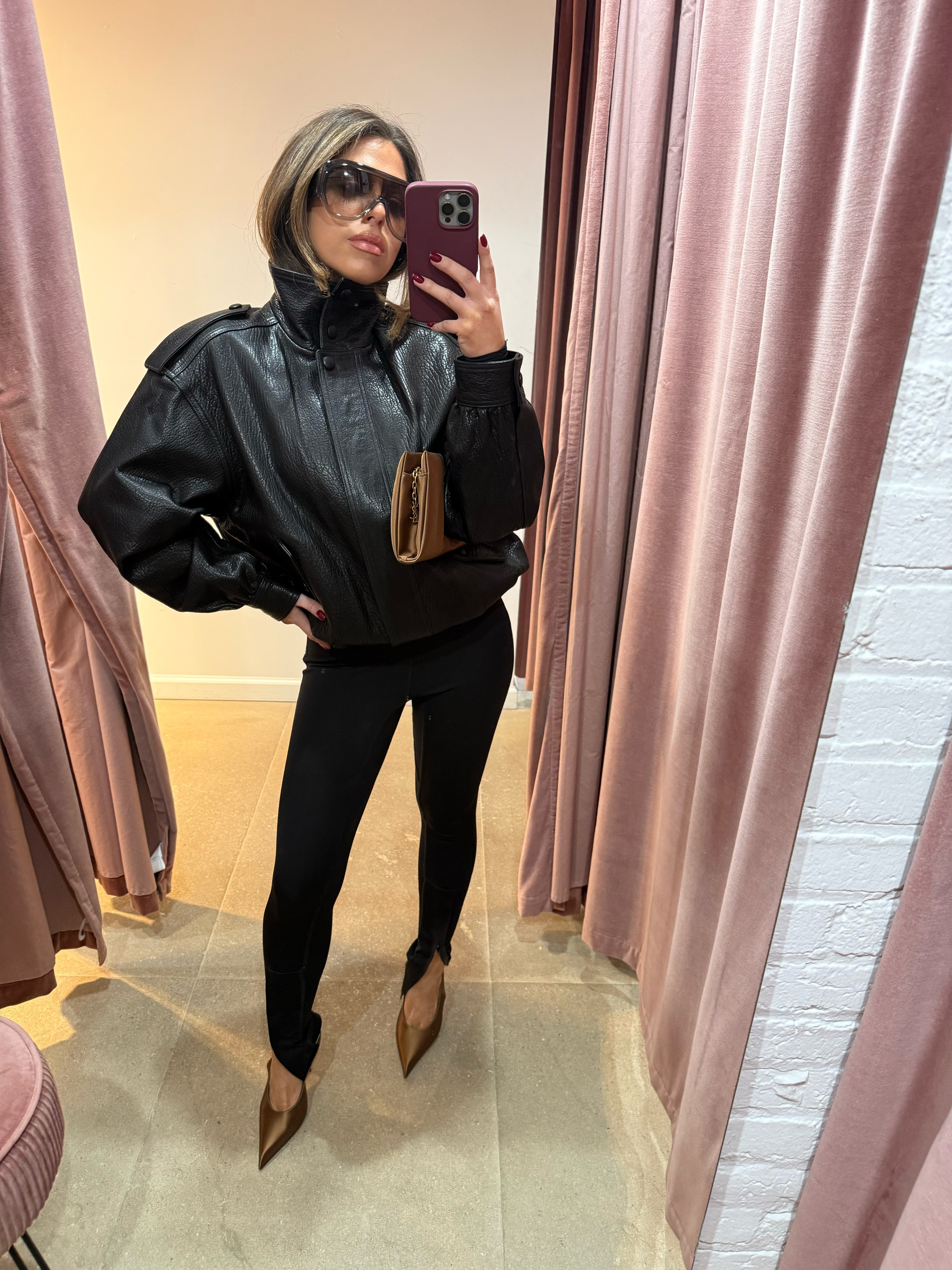 Concord Leather Bomber | Black