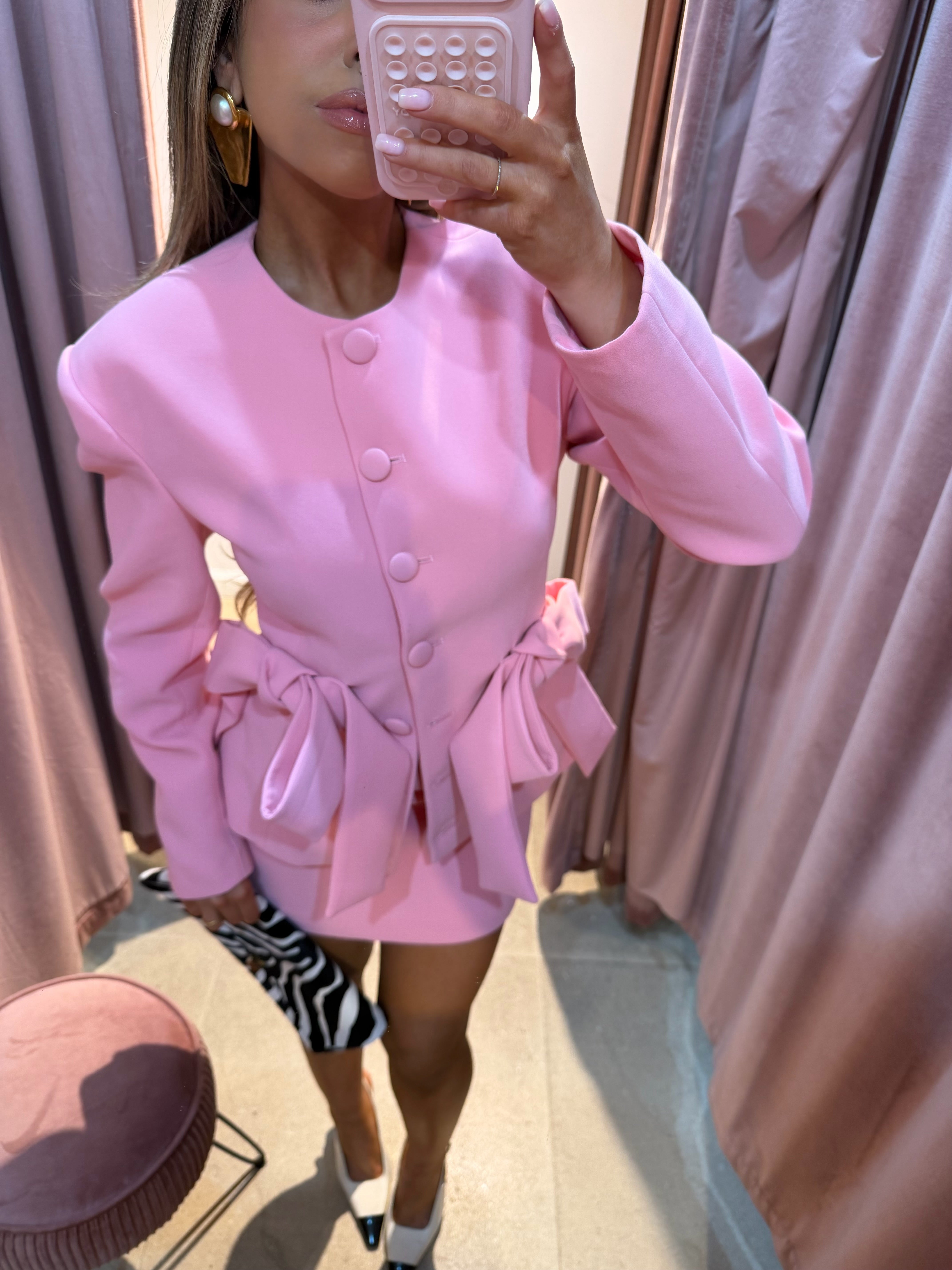 The Bow Vendome Blazer | Pink