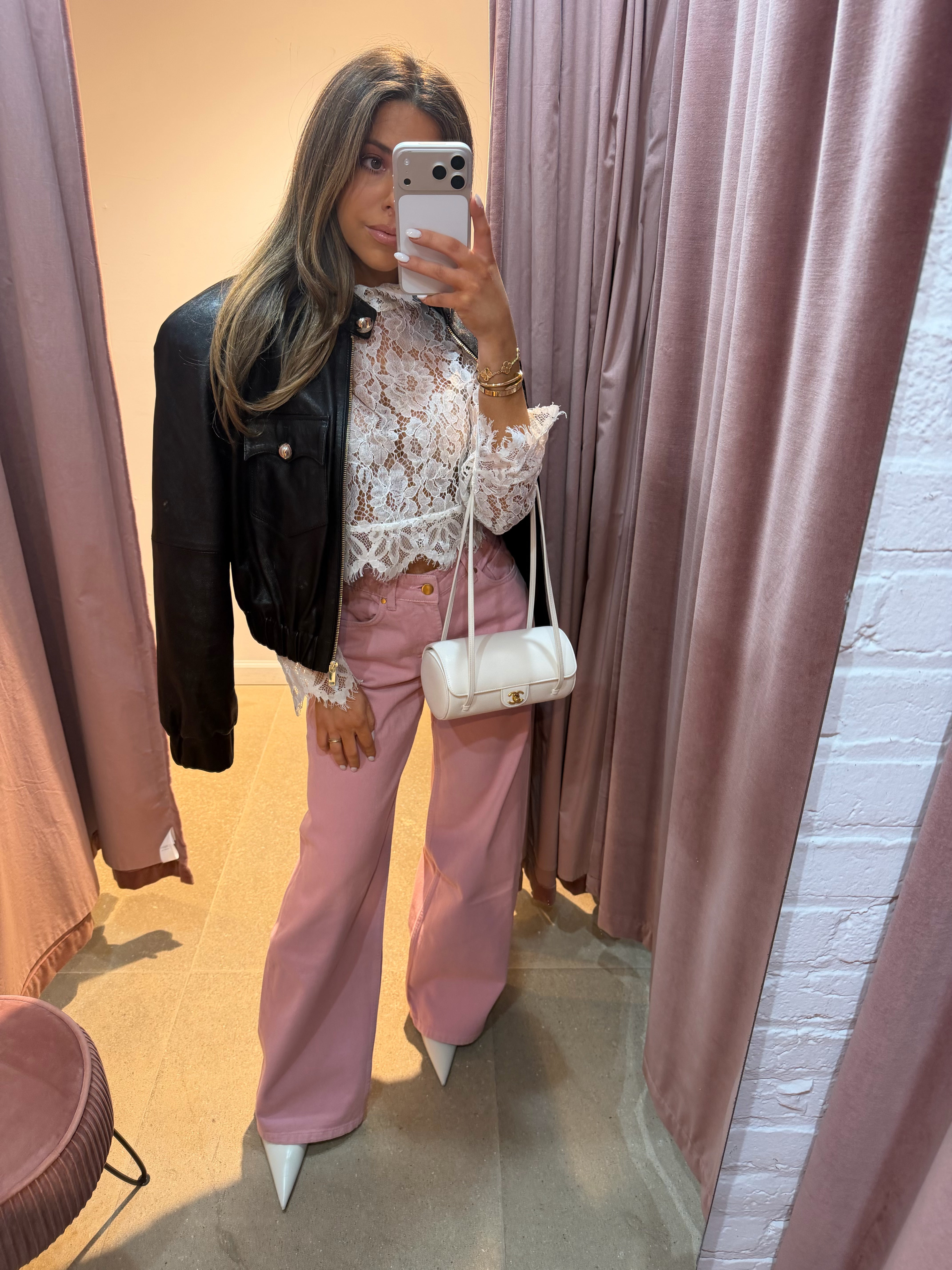 Cecilia Straight Leg Jeans | Pink