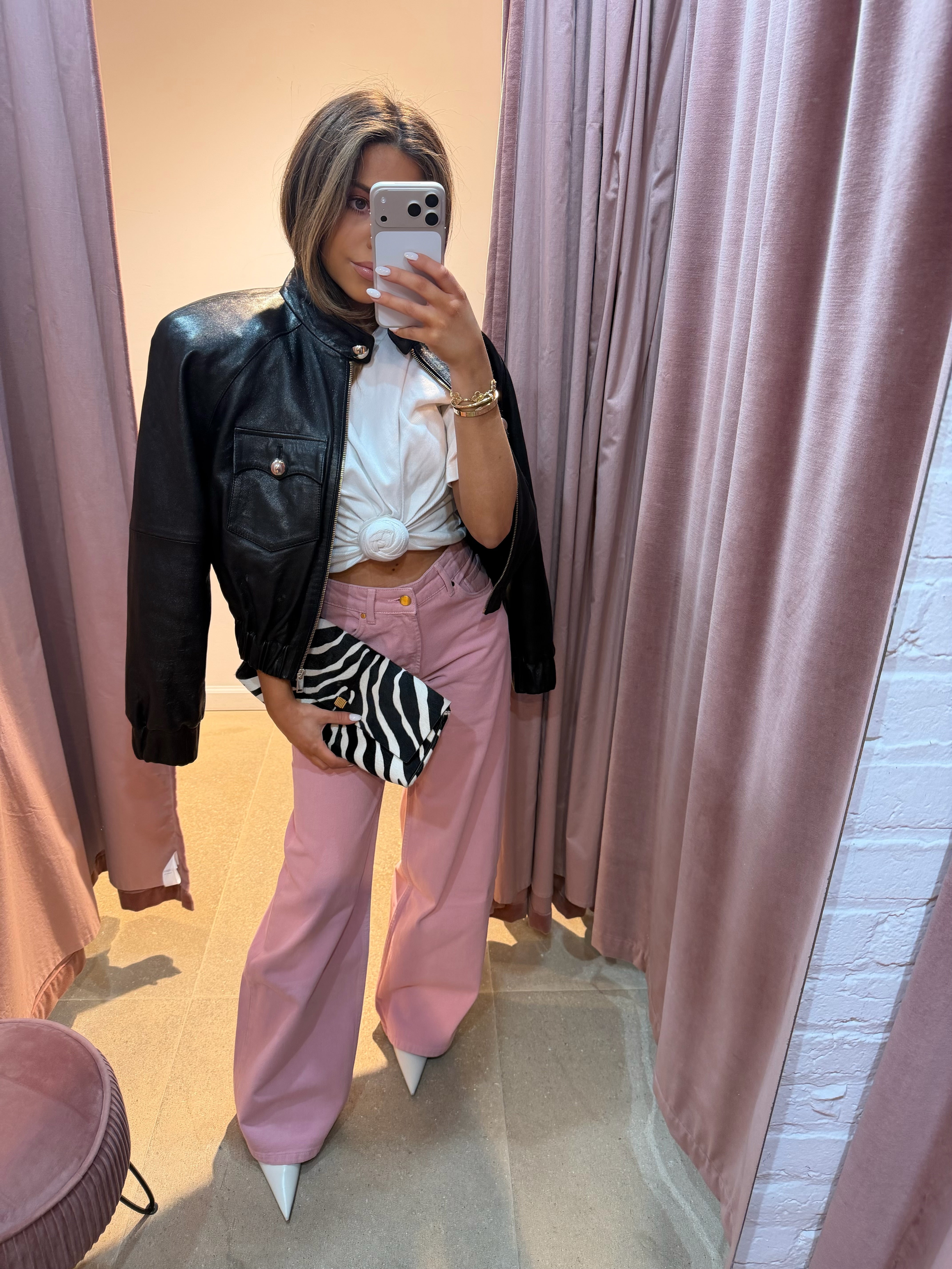 Cecilia Straight Leg Jeans | Pink